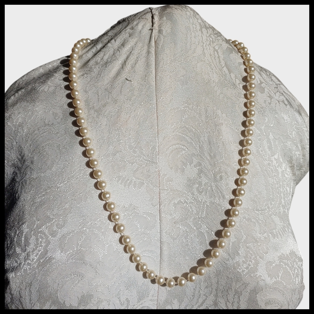 Opera Length Faux Pearl Necklace